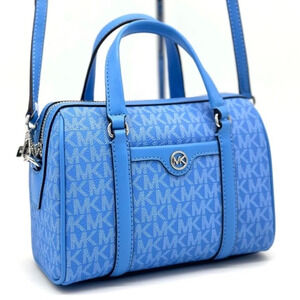 Michael Kors Small Travel Duffle Xbody Satchel Shoulder Bag South Pacific Blue